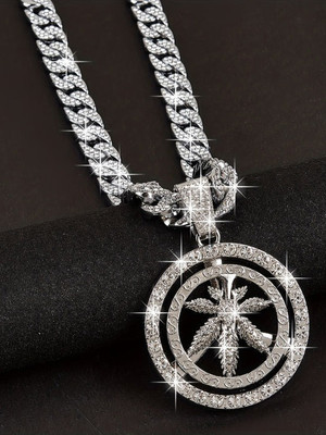 Krenoz Hip Hop MC Stan Pendant Necklace With Iced Out Miami Cuban Chain Zircon Sterling Silver Plated Stainless Steel Chain