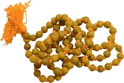 siyaram SIYARAM Haldi Mala (Turmeric) Mala 108+1 Beads Wood Chain