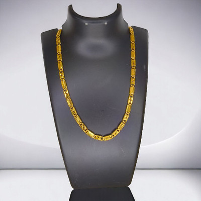 RKB SALES 1 gram High Quality Gold Plated Gold Chain 20 inch for Men and boy Gold-plated Plated Alloy Chain