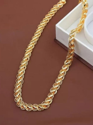 Hyper Hide GOLD-CLASSIC-CHAINFLAT Gold-plated Plated Alloy Chain