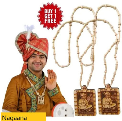 Divine rudras SRI BAGESHWAR DHAM Hanuman Pendant Tulasi Mala | SITARAM Tulsi | Bageshwar Dham Wood Chain