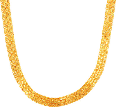 AMAAL chains for men boys gold neck chain necklace gents stylish daily simple party Gold-plated Plated Metal Chain