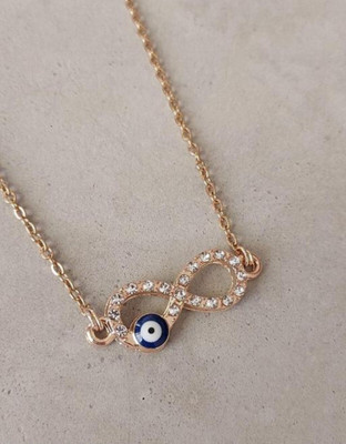 RV YUWON Gold plated Infinity Evil Eye necklace Gold-plated Plated Alloy Necklace