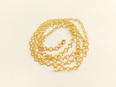 Sanvis High Premium Quality 1 Gram Gold Plated Chain for Women & Girls (22 Inch Long) Gold-plated Plated Brass, Copper Chain