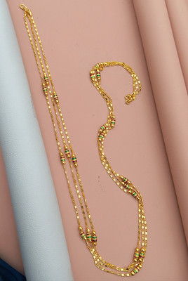 shankhraj mall Gold-Plated Traditional Heart Design Necklace with Pendant Cubic Zirconia Gold-plated Plated Metal Necklace