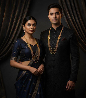 siyaa creation MARATHA NECKPIECE Gold-plated Plated Copper Layered