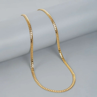 DAREBYGOLDENERA Anti Tarnish Plain Silk Design Gold-plated Plated Stainless Steel Chain