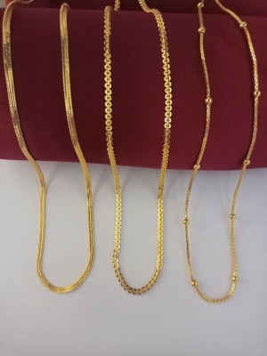 Diaj Trendz 21 INCH MINIMUM ORDER QUENTY 3 Gold-plated Plated Brass Chain