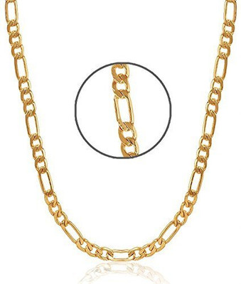Ganicha 1 gram High Quality Indian Polished “20” Inches Gold Chain for Men and boy Gold-plated Plated Alloy Chain