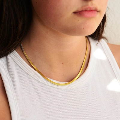 DAREBYGOLDENERA Twisted Cuboids Link Chain for Men Silver Plated Metal Chain Gold-plated Plated Stainless Steel Chain