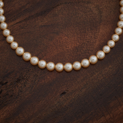 Kushal's Fashion Jewellery Pearl Gold-Plated Ethnic Antique Necklace Gold-plated Plated Copper Necklace