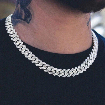 JUMSA Ices out chain Crystal Gold-plated Plated Brass Chain