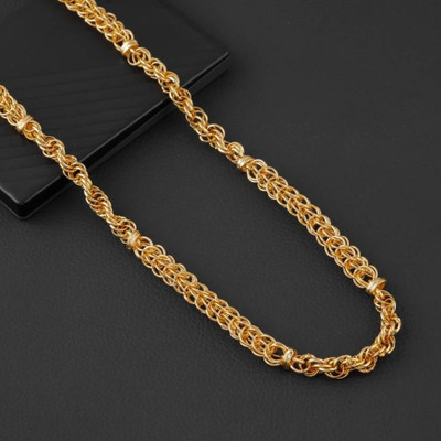 TULAMIVI 1 gram High Quality Indian Polished “20” Inches Gold Chain for Men and boy Gold-plated Plated Alloy Chain