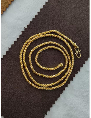 OFBOSMI 1 gram Stylish Golden Neck woman Chain “24” Inches Gold-plated Chain Gold-plated Plated Copper Chain