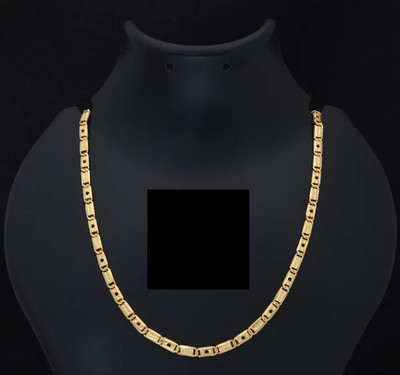 TULAMIVI 1 gram High Quality Indian Polished “20” Inches Gold Chain for Men and boy Gold-plated Plated Alloy Chain