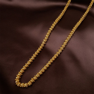 Prasansha Enterprises High Quality Gram Gold Plated Brass Chandramukhi Daily Use Chains Gold-plated Plated Brass, Alloy Chain