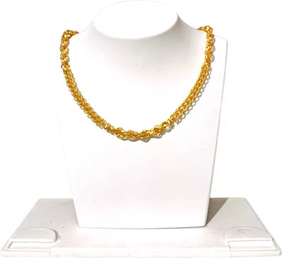 RAJVALASHI 1 gram High Quality Indian Polished “20” Inches Gold Chain for Men and boy Gold-plated Plated Copper Chain