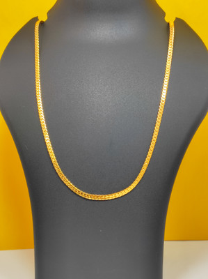 Divyanshi Collection Stylish One Gram Gold Plated Designer Chain Gold-plated Plated Brass Chain