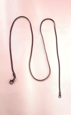 yuvaan crystal steel chain for men & boys..... black colour Stainless Steel Chain