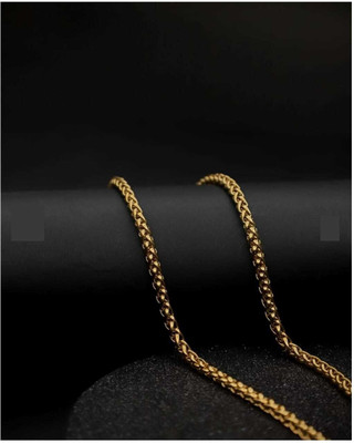 RV jewels Stylish Fashionable Roll Chain For Men & Women Pack OF 1 Gold-plated Plated Brass Chain