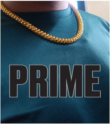 Trendy Gold (WATERPROOF HOLLOW INSIDE ) light weight south look alloy 20 inch chain Gold-plated Plated Alloy Chain
