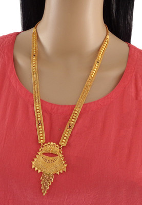 RAMDEV ART FASHION JEWELLERY Copper Gold-plated Gold Jewellery Set(Pack of 1)