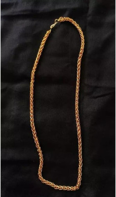 Pitaamaa Pitaamaa Men's 14k Gold Figaro Chain (23 INCH)Wate/Sweet Proof RMTJN-153 Gold-plated Plated Brass Chain