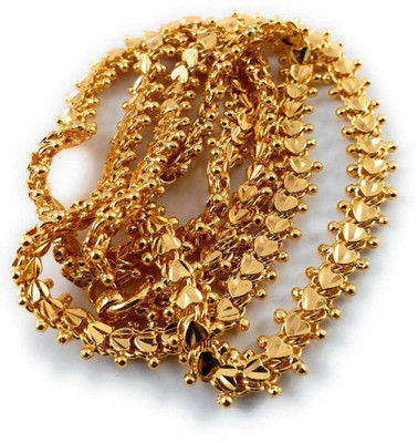 Dignify Jewels Copper One Gram Gold Plated 24 Inch Long chain For Women and Girls Diamond Gold-plated Plated Copper Chain