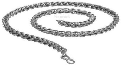 Pitaamaa Trendy Men SILVER SILVER Plated Chain (Pack-1)JN031 Silver Plated Brass Chain