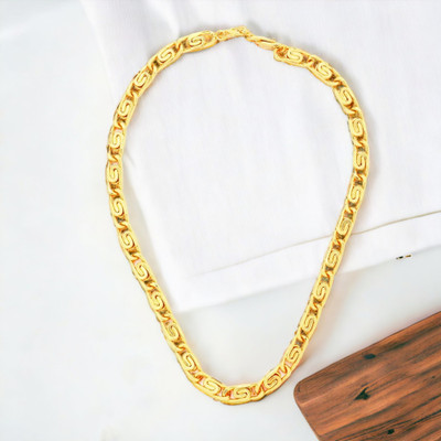 Neerajyoti Gold Plated Heavy Chain Golden 20 Inches Design for Boys Gold-plated Plated Alloy Chain