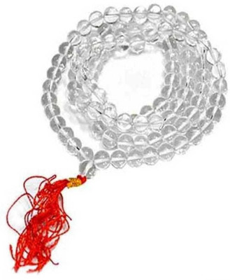 DIVINE SOUVENIRS | Sphatik Mala/ Quartz Crystal Rosary String For Pooja, Wearing And Chanting/ Ja Crystal Crystal Chain