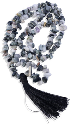 BHAGYA G Natural Dandrite Opal Chips Mala Necklace for Healing & Crystal Stone Japa Mala Crystal Crystal Chain