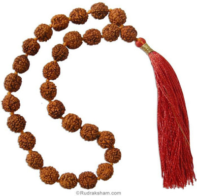 Rudraksham 5 Mukhi Japa Mala Rosary | Five Mukhi Rudraksha Beads Japa Mala, 27 Beads Rudraksha Chain