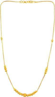 JHB JHB Gold Plated Daily Wear Short Chain For Women And Girls Gold-plated Plated Brass, Copper Chain