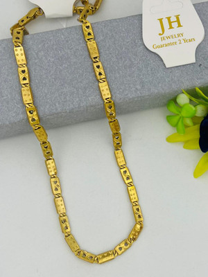 VAMIBHALAMI 1 gram High Quality Indian Polished “20” Inches GoldChain for Men and boy Gold-plated Plated Copper Chain