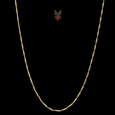 Heer Sutra Stylish Gold Plated Chain for Men – Durable Daily Wear Fashion Necklace Gold-plated Plated Brass, Alloy Chain