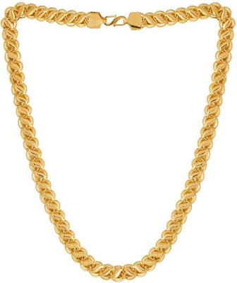 RIYAASHI gold plated men women exclusive chain in gold looking .Gold plated exclusive chain for men women. Neck Chain Set for Men Women Girls Boys .stylish fancy party wear long necklace handmade golden necklace style chains for boys men boyfriend girlfriend girls latest design casual style daily us