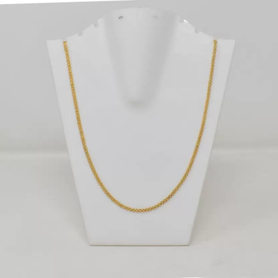 LASAVAMON 1 gram High Quality Indian Polished “20” Inches Gold Chain for Men and boy Gold-plated Plated Alloy Chain
