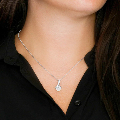 FABUNORA Unique Gift For Soulmate - Pure Silver Necklace Gift Set Silver Cubic Zirconia Silicone