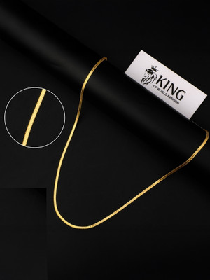King of World Fashion Micro 20 Inches gold for boys Gold-plated Plated Brass Chain