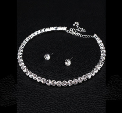 Stone, Alloy Jewel Set(White)