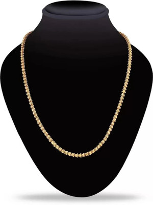 TULMISHA 1 gram High Quality Indian Polished “20” Inches Gold Chain for Men and boy Gold-plated Plated Copper Chain