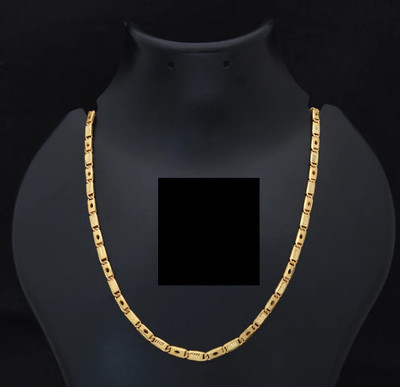 PROSHIMIVA 1 gram High Quality Indian Polished “20” Inches Gold Chain for Men and boy Gold-plated Plated Alloy Chain