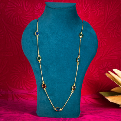 IFQARA Colorfull Multicolor pearl Real Look Beautiful Mala For Women & Girls Gold-plated Plated Alloy Necklace