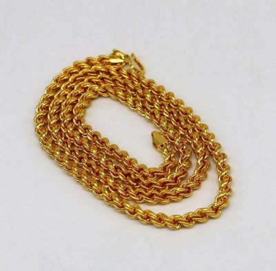 Ashrit gold brass metal necklace chain129 Gold-plated Plated Brass Chain