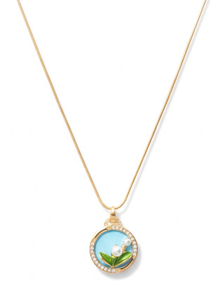 KAYYA21 KAYYA21 Gold-Plated Pearl Leaf Pendant Necklace for Women Gold-plated Plated Stainless Steel Necklace