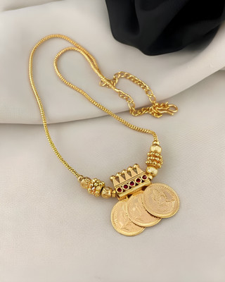 PBM CREATIONS Gold plated Latest and Traditional Mangalsutra Dollar Chain/Necklace Gold-plated Plated Copper Chain Set