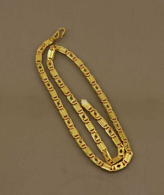 GAFUT 1 gram Pendant set With chain for man and boy New design new year Gold-plated Plated Brass Chain