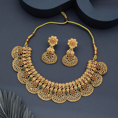 ETERNAGLOW Alloy Gold-plated Gold Jewellery Set(Pack of 3)