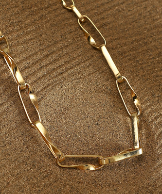 SOHI The Chunky Twirl-Link Chain Necklace Gold-plated Plated Alloy Necklace
